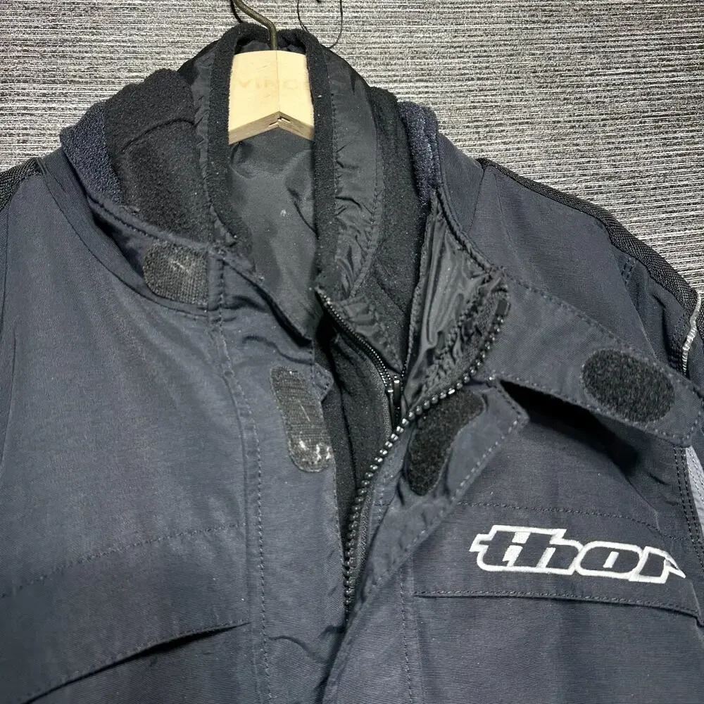 Thor Ride 2 Jacket Men's XL Black Vintage Full Zip Y2K Motocross Lining